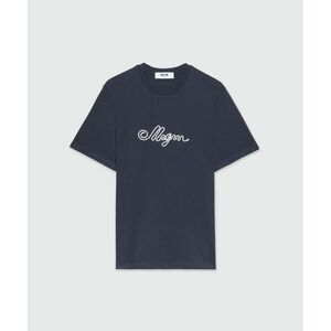 MSGM Blue Cotton Men's T-Shirt